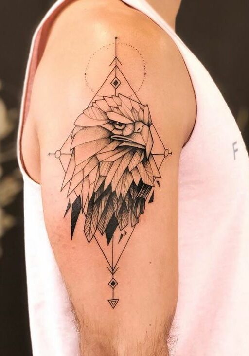 Tatuaggio Tattoo Aquila Geometrico