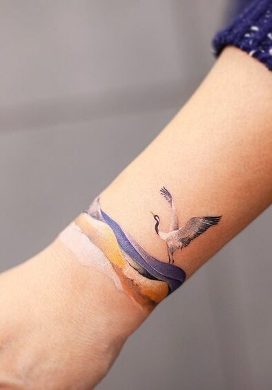 Tatuaggio Tattoo Polso Mare Gabbiano