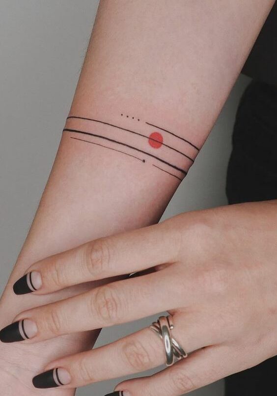 Tatuaggio Tattoo Bracciale Codice Morse