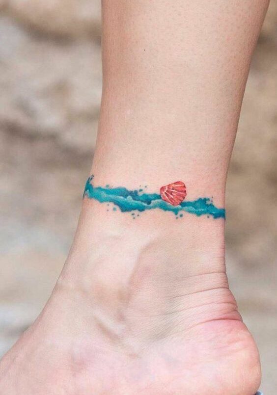 Tatuaggio Tattoo Bracciale Mare e Conchiglia