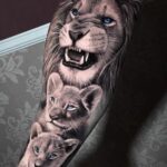 Tatuaggio Tattoo Leone Famiglia