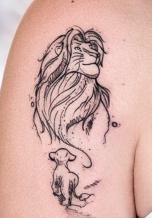 Tatuaggio Tattoo Leone Re Leone Simba