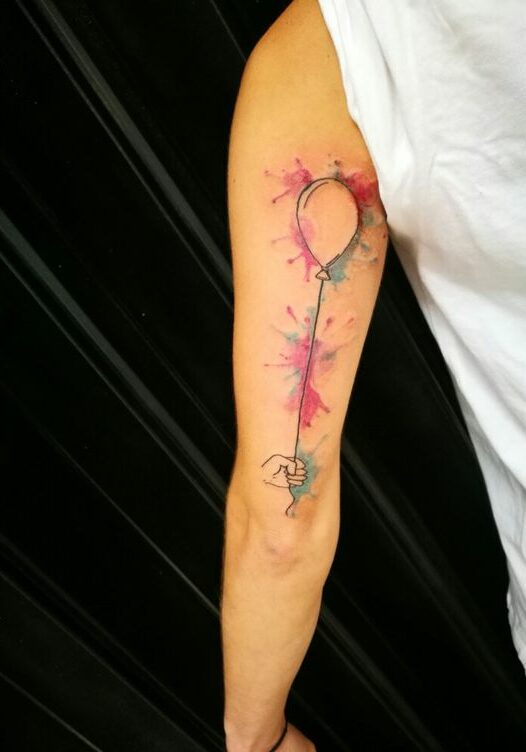 Tatuaggio Tattoo Palloncino Watercolor
