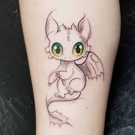 Tatuaggio Tattoo Drago Cucciolo Cartoon