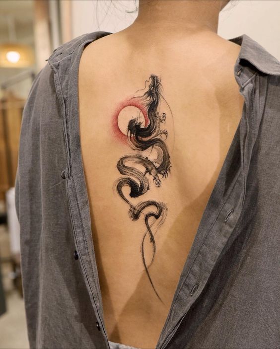 Tatuaggio Tattoo Drago Schiena