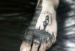 Tatuaggio Tattoo Piede Londra Big Ben Paesaggio