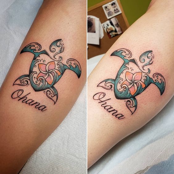Tatuaggio Tattoo Tartaruga Ohana Maori