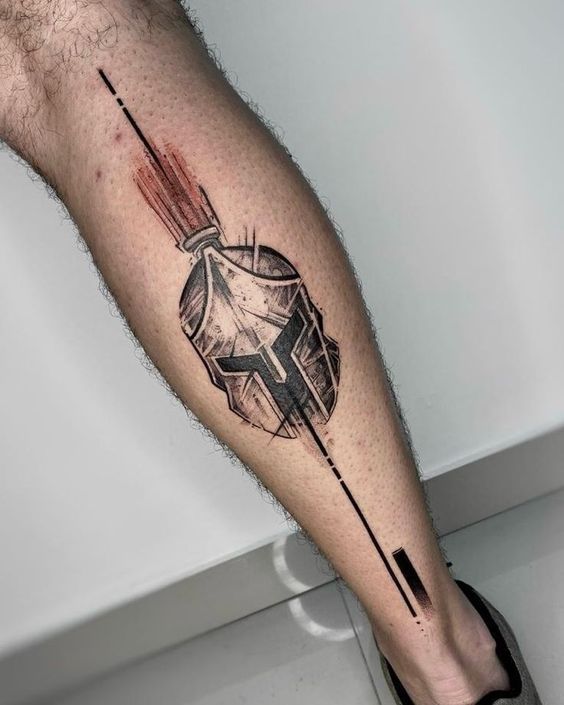 Tatuaggio Tattoo Gamba Uomo Simbolo Gladiatore